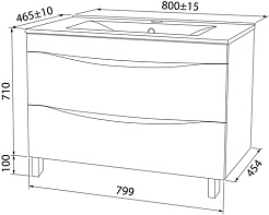 Iddis Мебель для ванной Cloud 80 белая – фотография-12